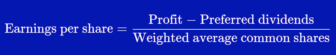 Earnings Per Share (EPS) Formula